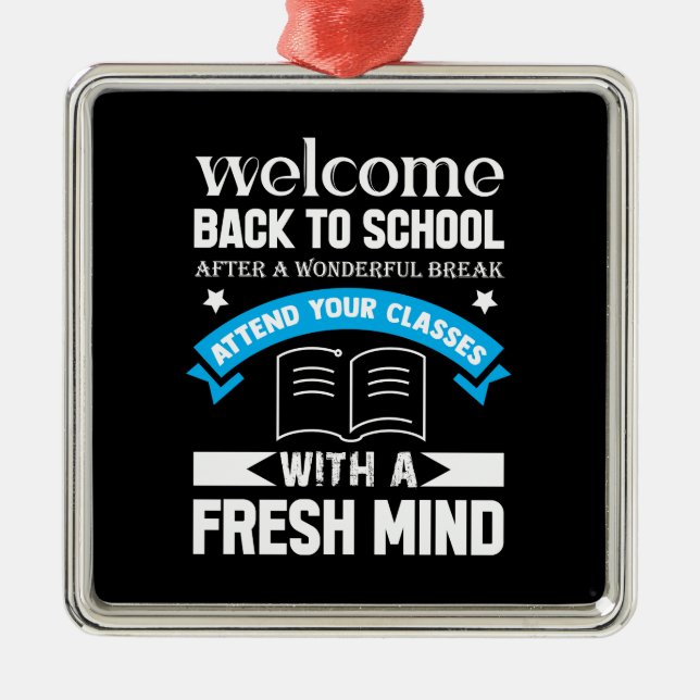 Välkommen Back to school Julgransprydnad Metall (Framsidan)
