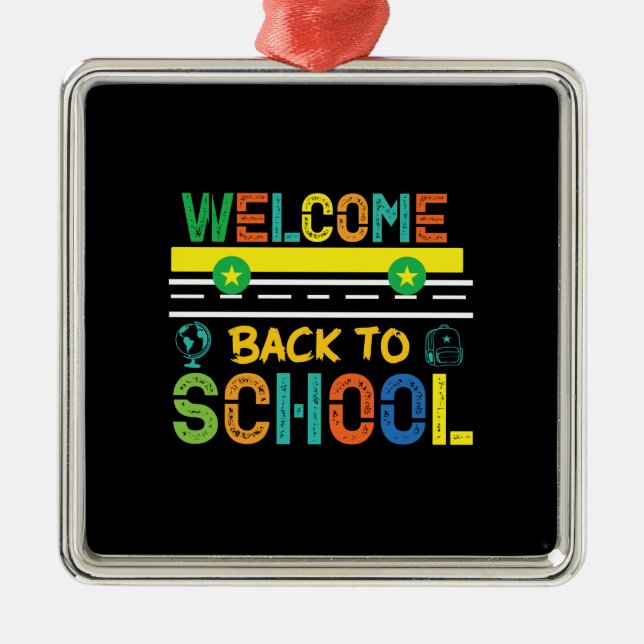 Välkommen Back to school Julgransprydnad Metall (Framsidan)