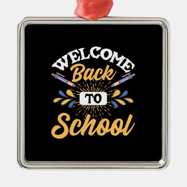 Välkommen Back to school Julgransprydnad Metall (Framsidan)
