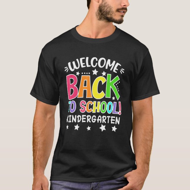 Välkommen Back to school Kindergarten Teacher Stud T Shirt (Framsida)