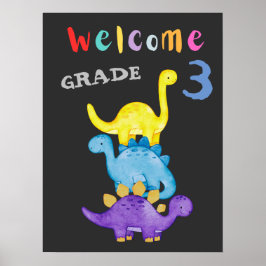 Välkommen Back to school Klass Tre Poster