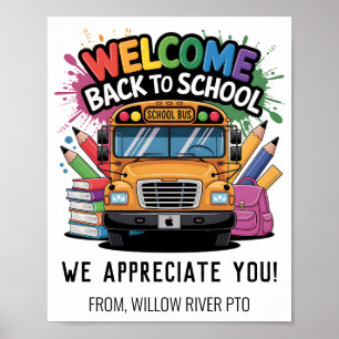 Välkommen Back to school - Klassrum för Bright & R Poster