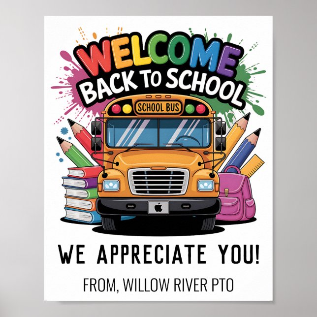 Välkommen Back to school - Klassrum för Bright & R Poster (Framsidan)