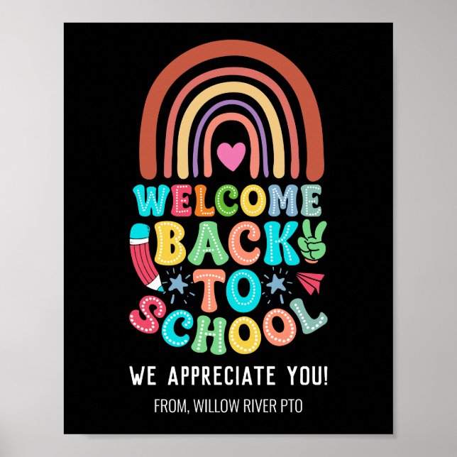 Välkommen Back to school - Klassrum för Bright & R Poster (Framsidan)