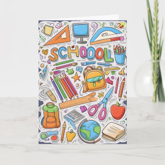 Välkommen back to school! kort (Framsida)