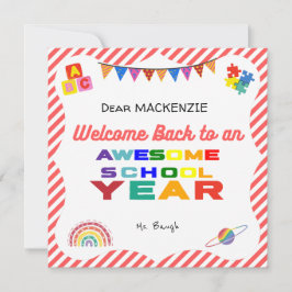 Välkommen Back to school-kort Tack Kort
