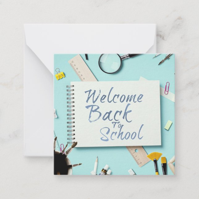 Välkommen Back to school - Kreativet Stil Anteckningskort (Framsida)
