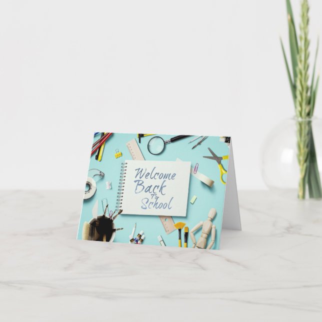 Välkommen Back to school - Kreativet Stil Kort (Framsida)