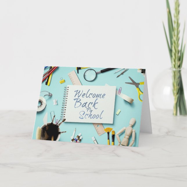 Välkommen Back to school - Kreativet Stil Kort (Framsida)