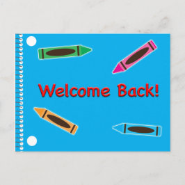 Välkommen Back to school Kritor Vykort