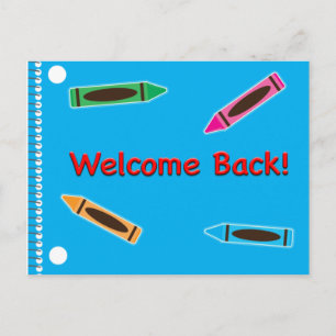 Välkommen Back to school Kritor Vykort