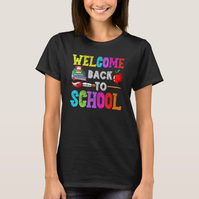 Välkommen Back to school-lärare Studenter 2 T Shirt (Framsida)
