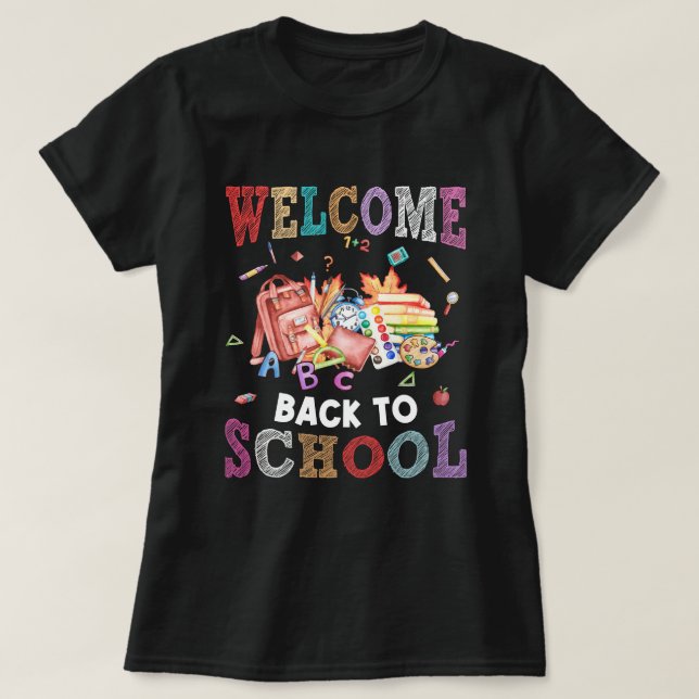 välkommen back to school-lärare t shirt (Design framsida)
