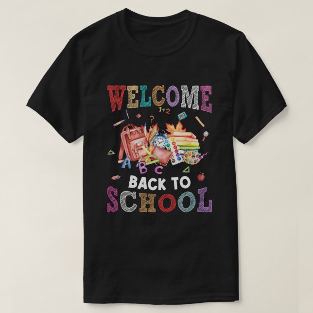 välkommen back to school-lärare t shirt (Design framsida)