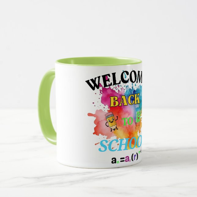 Välkommen Back to school Mugg - Cute Teacher Gift  (Framsida vänster)