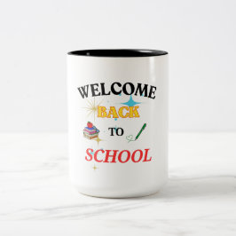 Välkommen Back to school Mugg - Roligt och färgkaf