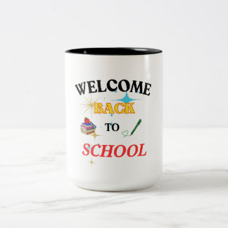Välkommen Back to school Mugg - Roligt och färgkaf