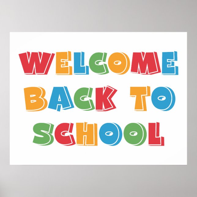 Välkommen Back to school Poster (Framsidan)