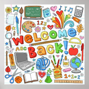 Välkommen Back to school Poster