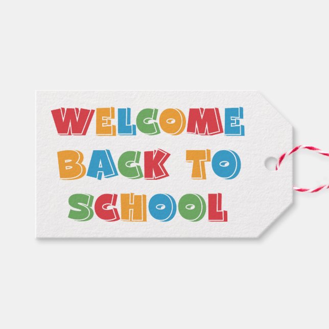 Välkommen Back to school Presentetikett (Framsidan (Horizontal))