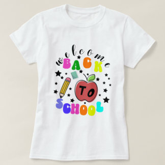 Välkommen back to school roligt t shirt