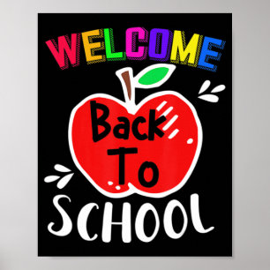 Välkommen Back to school Roligt Teacher Studenter Poster