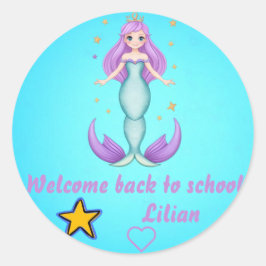 Välkommen back to school runt klistermärke