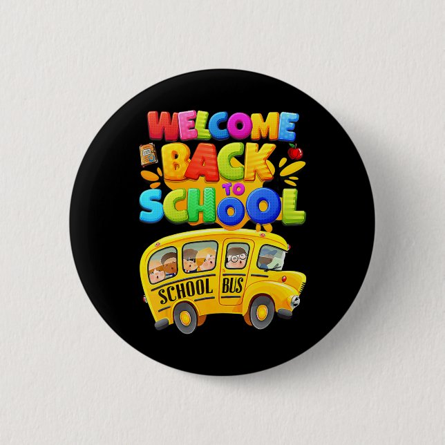 Välkommen Back to school School Buss Driver Manar  Knapp (Framsida)