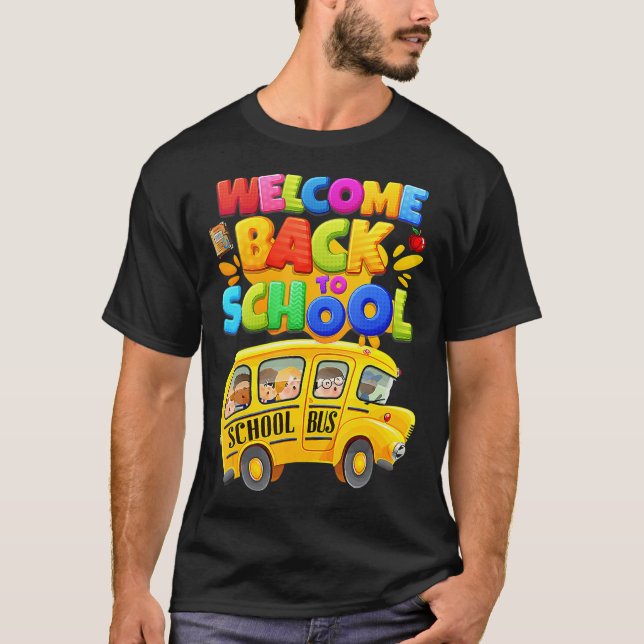 Välkommen Back to school School Buss Driver Manar  T Shirt (Framsida)