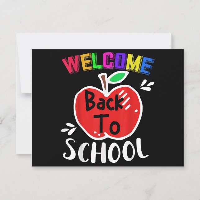 Välkommen Back to school Shirt Funny Teacher Stude (Framsida)