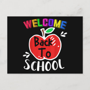 Välkommen Back to school Shirt Funny Teacher Stude Helg Vykort