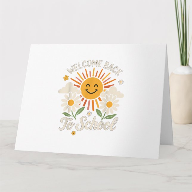 Välkommen Back to school Shirts första skoldag Kort (Framsida)