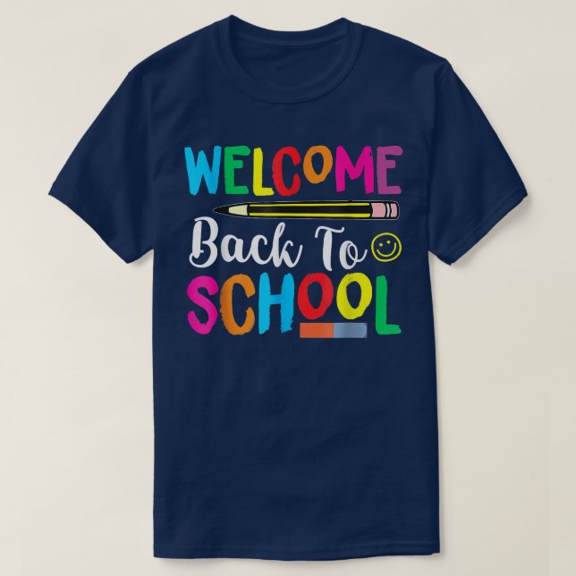 Välkommen Back to school, skolans första dag T Shirt (Design framsida)