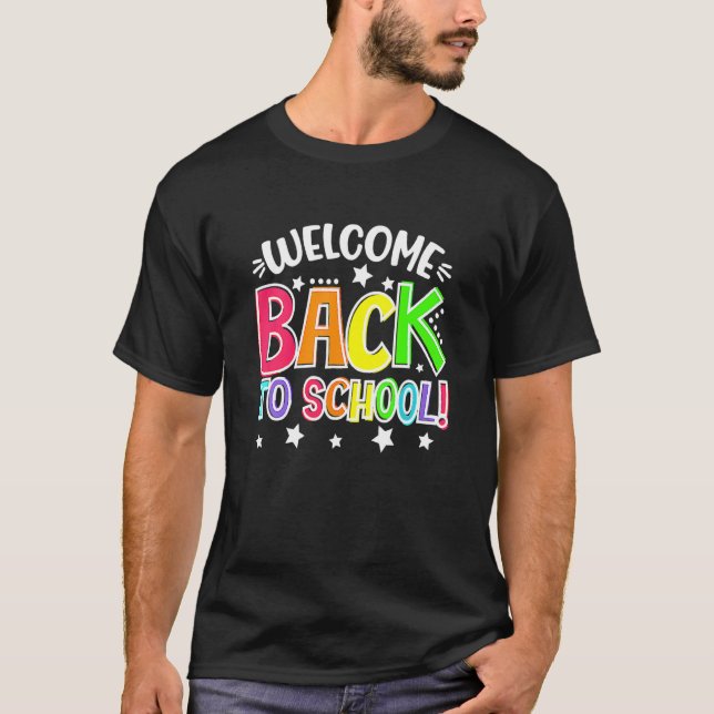 Välkommen Back to school till Studenter och lärare T Shirt (Framsida)