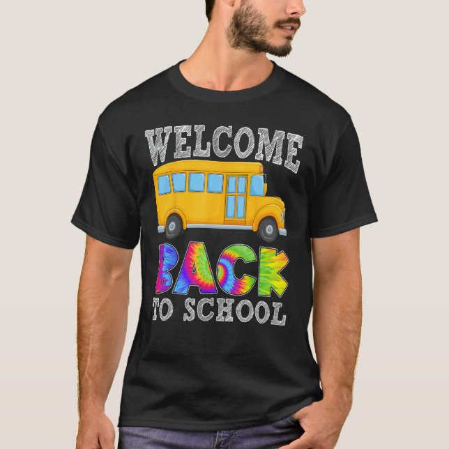Välkommen Back to school Transport School Buss D T Shirt (Framsida)