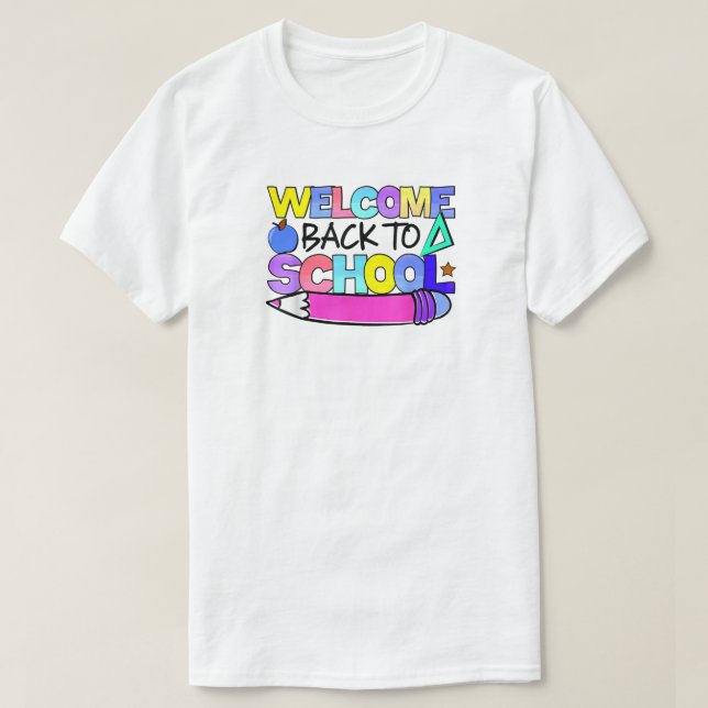 Välkommen Back to school Underbara lärare 2024 T Shirt (Design framsida)