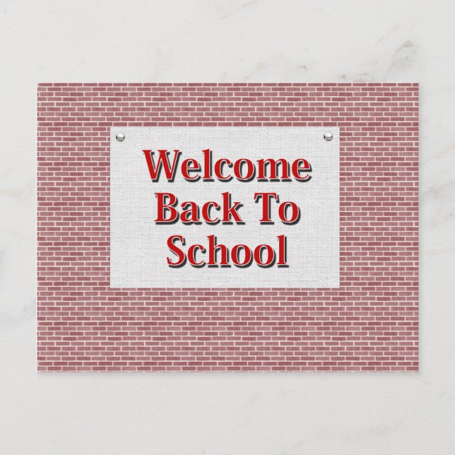 Välkommen Back to school Vykort (Framsida)