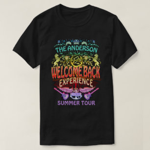 Välkommen Baksida av band Retro 70-årskonsert Logo T Shirt