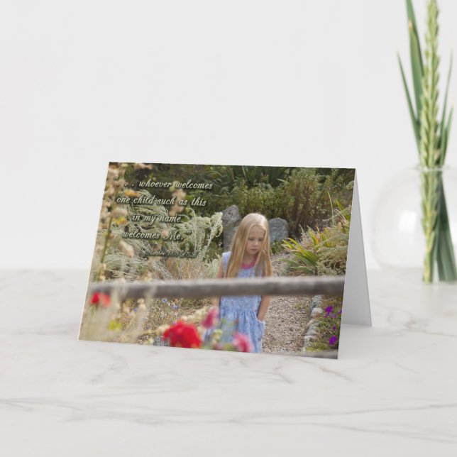 Välkommen Barn Tack Greeting Card Kort (Framsida)