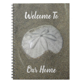 Välkommen Beach House Hyental Sand Dollar Photo Gu Anteckningsbok