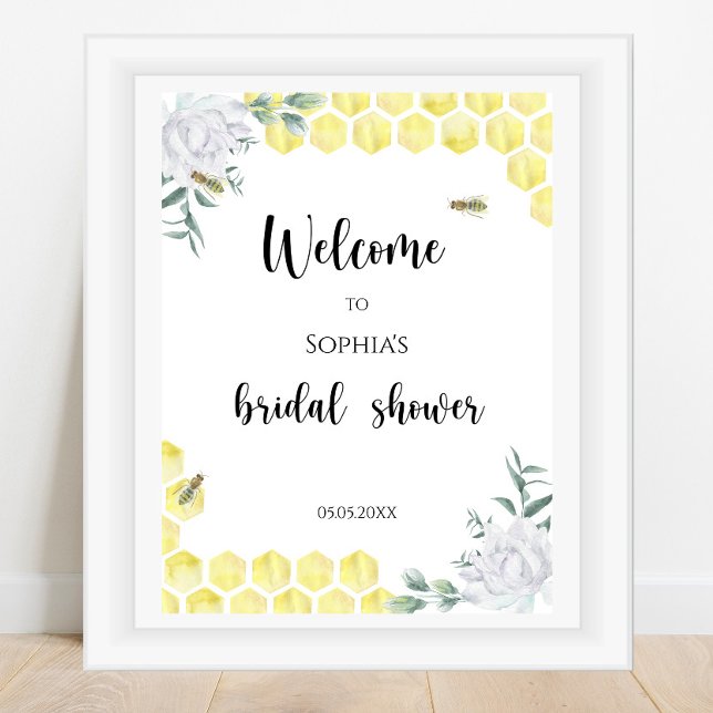 Välkommen - Bibe floral - Bröllopsdusch Poster (Skapare uppladdad)