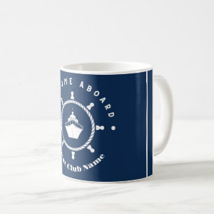 Välkommen Blue Anchor Nautical segling Boat Anpass Kaffemugg