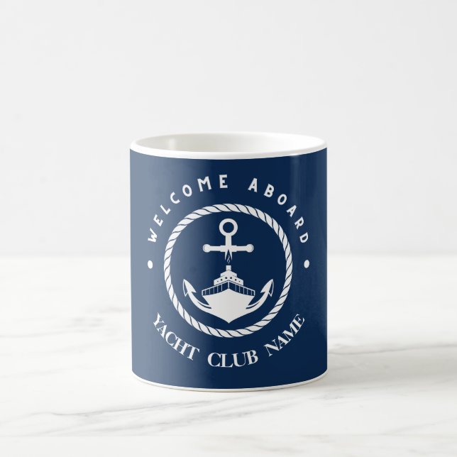 Välkommen Blue Anchor Nautical segling Boat DIY Na Kaffemugg (Center)