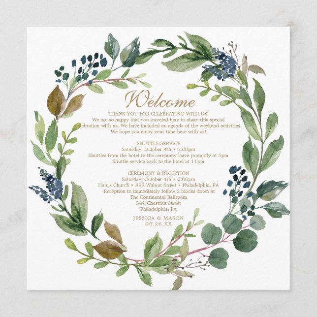 Välkommen Brev i Guld i Greenery Navy Program (Framsida)