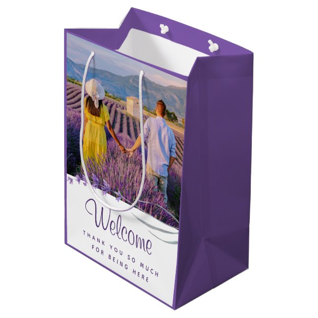 Välkommen Bröllop Tack Gift Bag (Baksidan Vinklad)