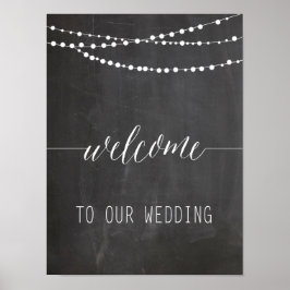 Välkommen Bröllop-tecken | Kalligrafi Poster
