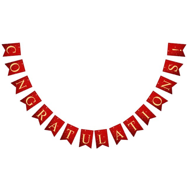 Välkommen Bröllopsfest Golden Bird Hearts Red Shin Vimplar (Alla)