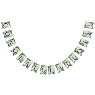 Välkommen Bröllopsfest Greenery Blommigt Löv Vimplar