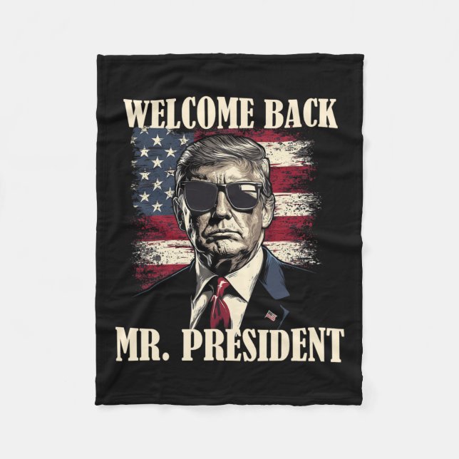 Välkommen Byck President Donald Trump Victory 2 Fleecefilt (Framsidan)