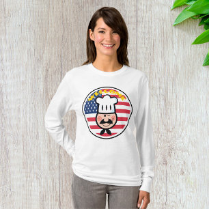 Välkommen Chef med amerikansk Flagga T Shirt